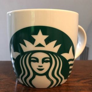 Starbucks 2017 Large Mermaid Logo White Ceramic Mug 14oz